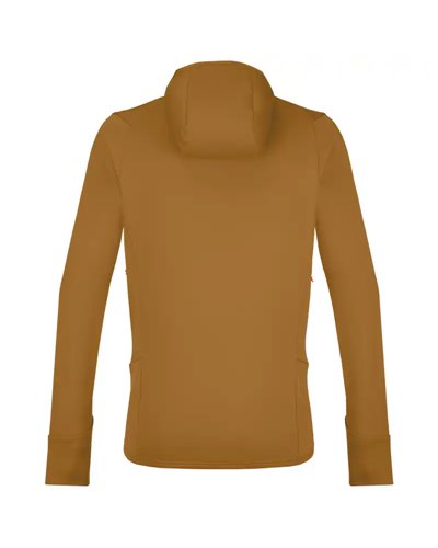 Salewa Puez Polarlite Men's Full-Zip Hooded Midlayer Fleece, Golden Brown/0910