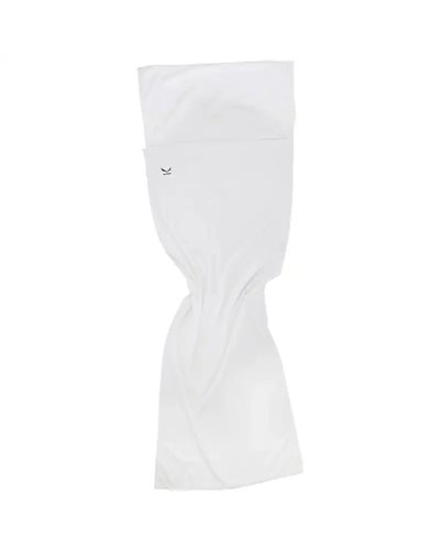 Salewa Sacco Lenzuolo Cotton-Feel Liner con Cerniera Zip Silverized, White