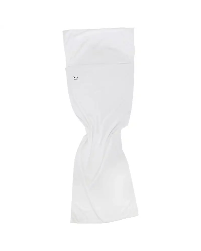 Salewa Sacco Lenzuolo Cotton-Feel Liner con Cerniera Zip Silverized, White