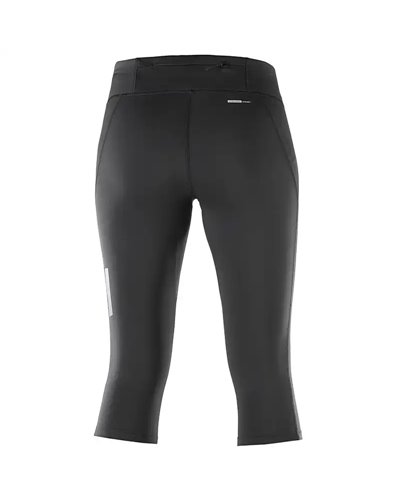 Salomon Agile Mid Tight W Calzamaglia 3/4 Donna, Black