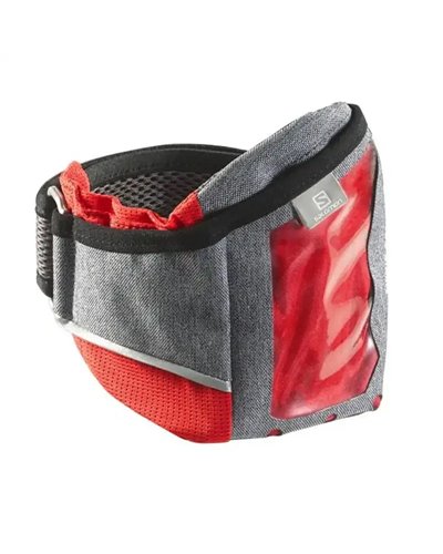 Salomon Park Media Armband, Dark Grey/Chine Red