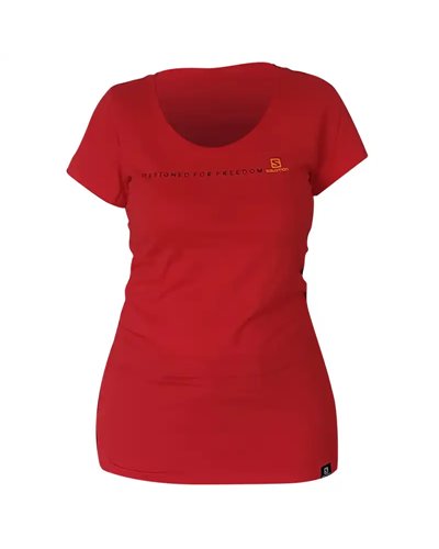 Salomon Cotton Graphic Maglia Maniche Corte Donna Taglia M, Infrared