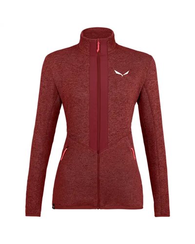 Salewa Rocca 2 Polarlite Women's Full Zip Fleece Jacket, Syrah Melange