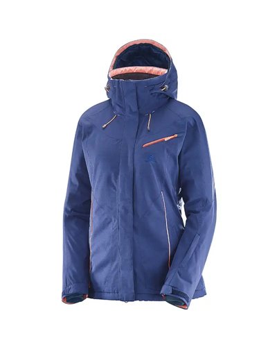 Salomon Fantasy JKT W Giacca Donna Impermeabile Sci Alpinismo, Medieval Blue Heather