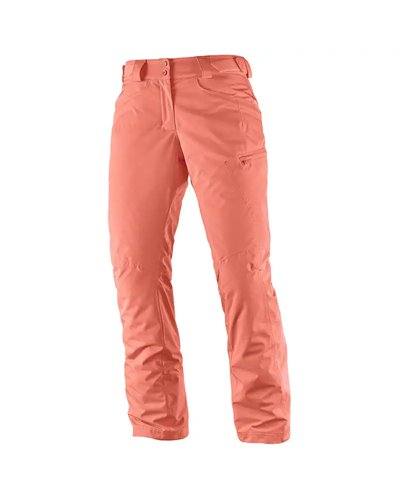 Salomon Fantasy Pant W Long Pantaloni Donna Impermeabili Sci, Fluo Coral Heather