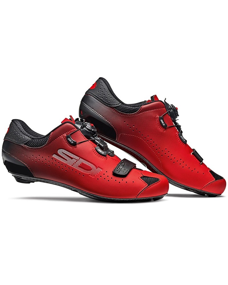 Sidi Sixty Men's Road Cycling Shoes, Black/Red