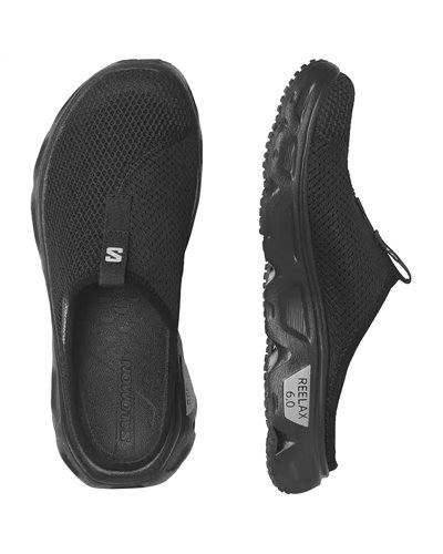 Salomon Reelax Slide 6.0 Women's Recovery Shoes, Black/Black/Alloy