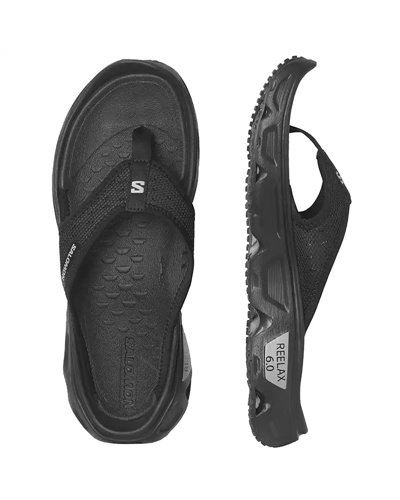 Salomon Reelax Break 6.0 Infradito Uomo, Black/Black/Alloy
