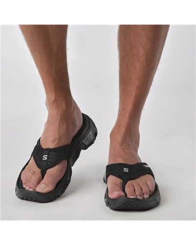 Salomon Reelax Break 6.0 Men's Flip Flop, Black/Black/Alloy