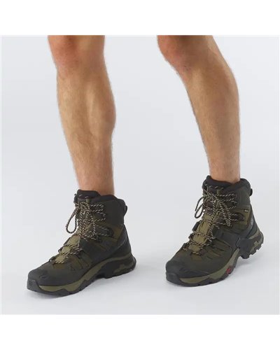 Salomon Quest 4 GTX Gore-Tex Men's Trekking Boots, Olive Night/Peat/Safari
