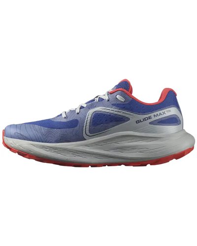 Salomon Glide Max TR Run the Alps Men's Trail Running Shoes, Surf the Web/Quarry/High Risk Red