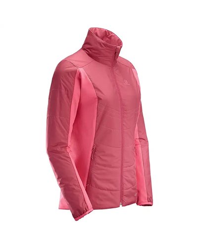 Salomon Drifter Mid Reversible Women's Jacket Size M, Garnet Rose