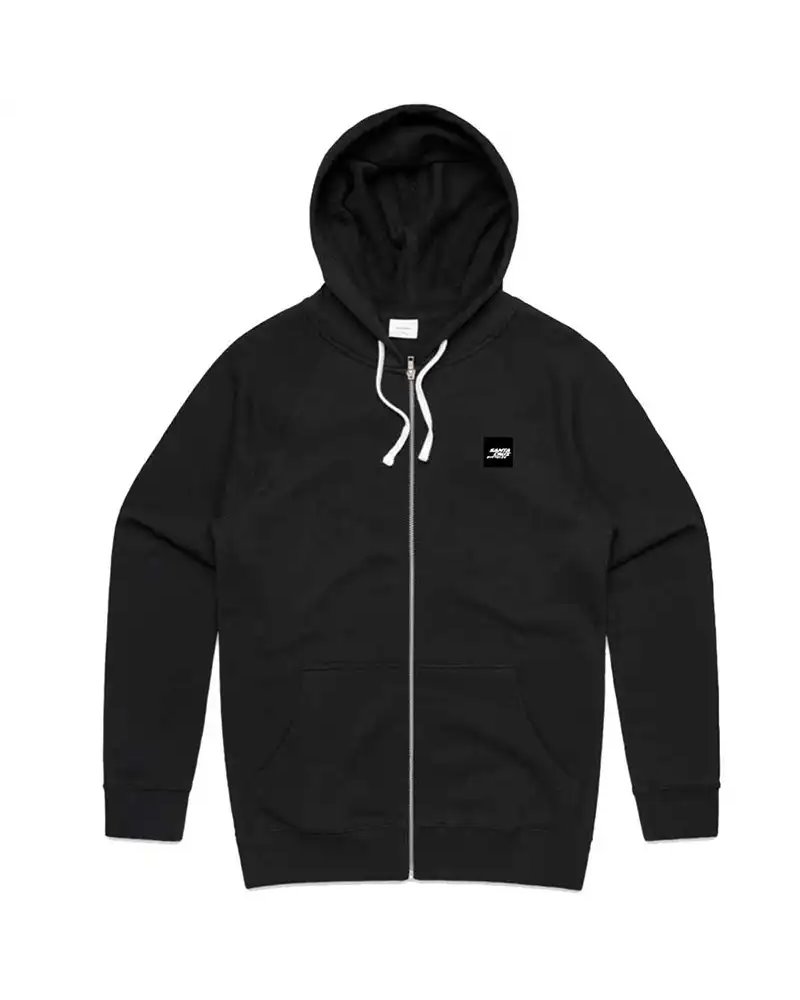 Santa Cruz Patch Zip Felpa con Cappuccio Uomo, Nero