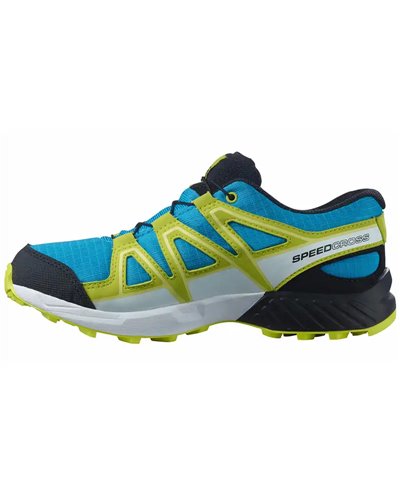 Salomon Speedcross CSWP J Waterproof Junior Trail Running Shoes, Hawaiian Ocean/Evening Primrose/Charlock