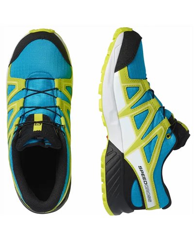 Salomon Speedcross CSWP J Waterproof Junior Trail Running Shoes, Hawaiian Ocean/Evening Primrose/Charlock