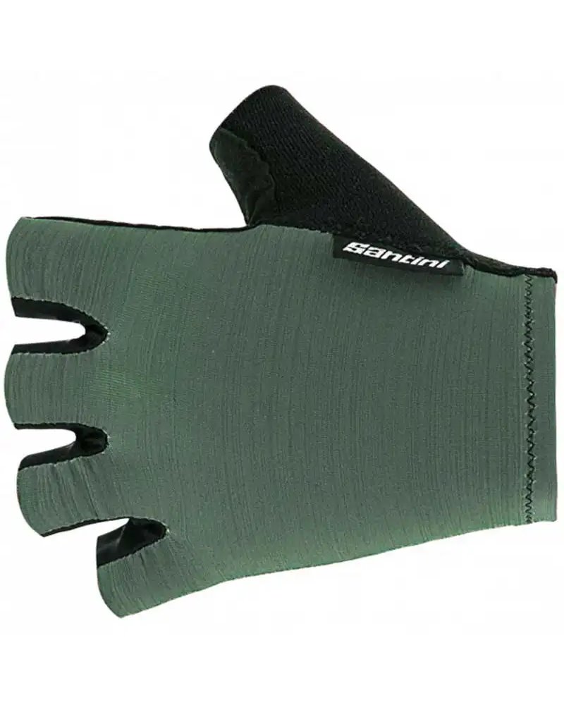 Santini Cubo Short Summer Cycling Gloves, Military Green