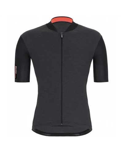 Santini Color Men's Short Sleeve Cycling Jersey, Black