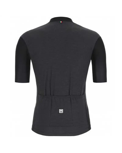 Santini Color Men's Short Sleeve Cycling Jersey, Black