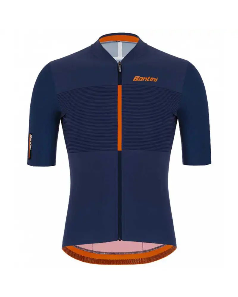 Santini Redux Istinto Men's Short Sleeve Cycling Jersey, Nautica Blue