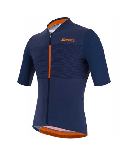 Santini Redux Istinto Men's Short Sleeve Cycling Jersey, Nautica Blue