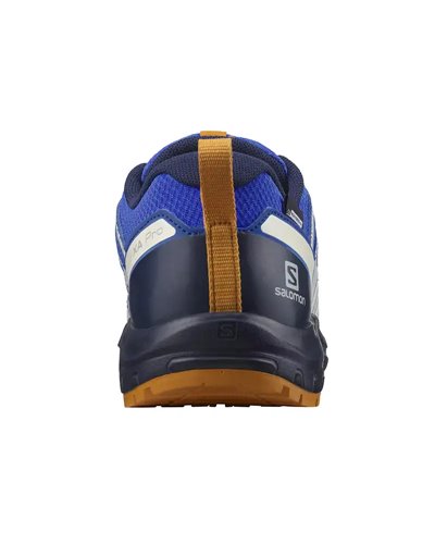 Salomon XA Pro V8 CSWP J Junior Trail Running Shoes, Palace Blue/Navy Blazer/Butterscotch