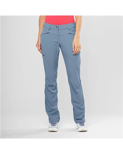 Salomon Wayfarer Straight Pant Windproof - Water Repellent Women's Outdoor Pant, Flint Stone (Regular)