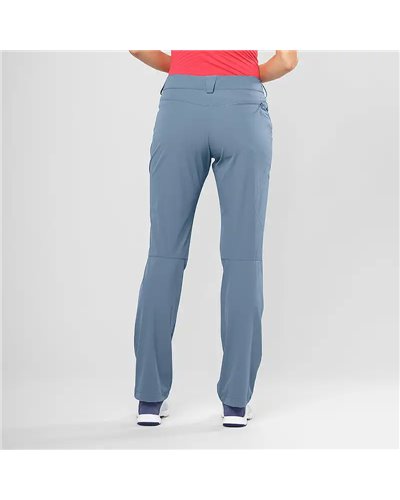 Salomon Wayfarer Straight Pant Windproof - Water Repellent Women's Outdoor Pant, Flint Stone (Regular)