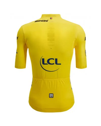 Santini Leader Classifica Generale Tour de France Official Maglia Maniche Corte Uomo, Giallo