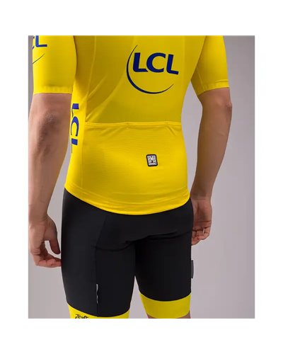 Santini Leader Classifica Generale Tour de France Official Maglia Maniche Corte Uomo, Giallo