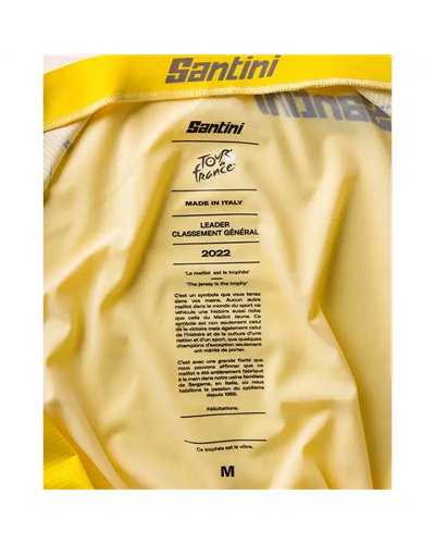 Santini Leader Classifica Generale Tour de France Official Maglia Maniche Corte Uomo, Giallo