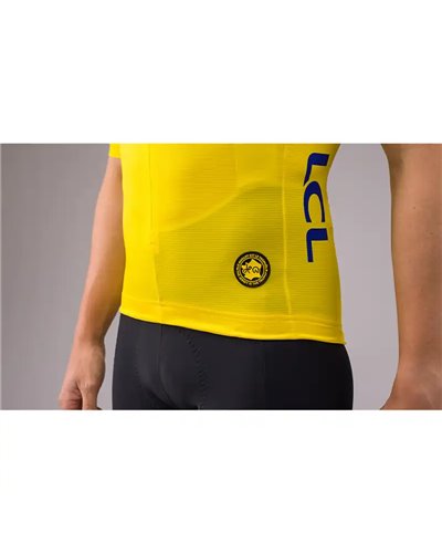 Santini Leader Classifica Generale Tour de France Official Maglia Maniche Corte Uomo, Giallo
