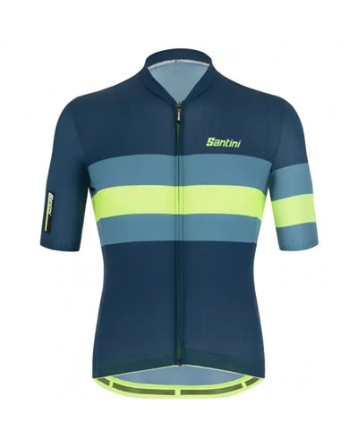 Santini Eco Sleek Bengal Men's Short Sleeve Jersey, Fluo Green