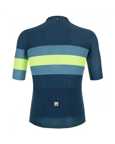 Santini Eco Sleek Bengal Men's Short Sleeve Jersey, Fluo Green