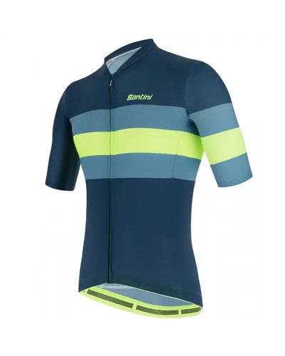 Santini Eco Sleek Bengal Men's Short Sleeve Jersey, Fluo Green