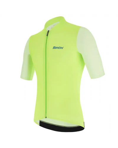 Santini Redux Vigor Maglia Maniche Corte Uomo, Verde Fluo