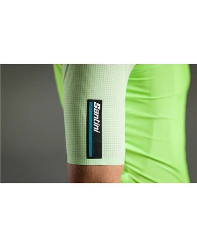 Santini Redux Vigor Maglia Maniche Corte Uomo, Verde Fluo