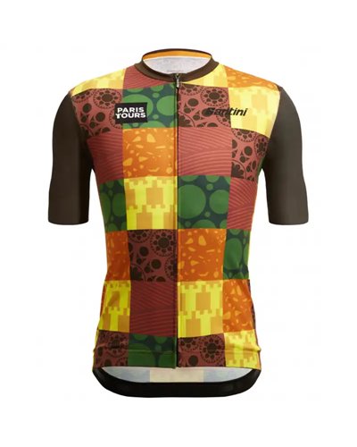 Santini Paris Tours Vigne Tour de France Official Maglia Maniche Corte Uomo