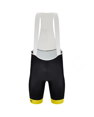 Santini Tour de France Leader General Classification Official Men's Cycling Bib Shorts - C3 Seatpad, Black