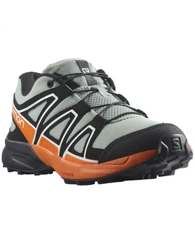Salomon Speedcross J Junior Shoes, Wrought Iron/Black/Vibrant Orange