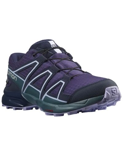 Salomon Speedcross CSWP J Waterproof Junior Trail Running Shoes, Grape/Mallard Blue/Lavender