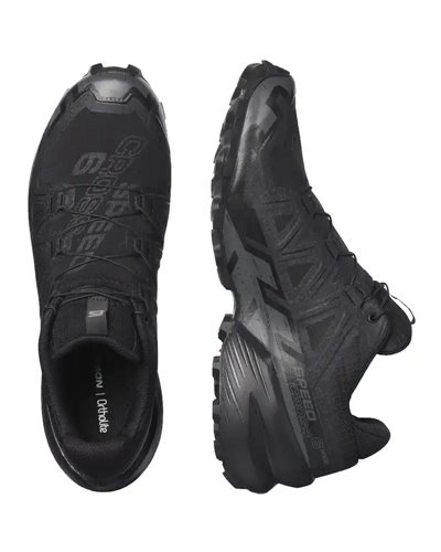 Salomon Speedcross 6 Wide Men's Trail Running Shoes, Black/Black/Phantom