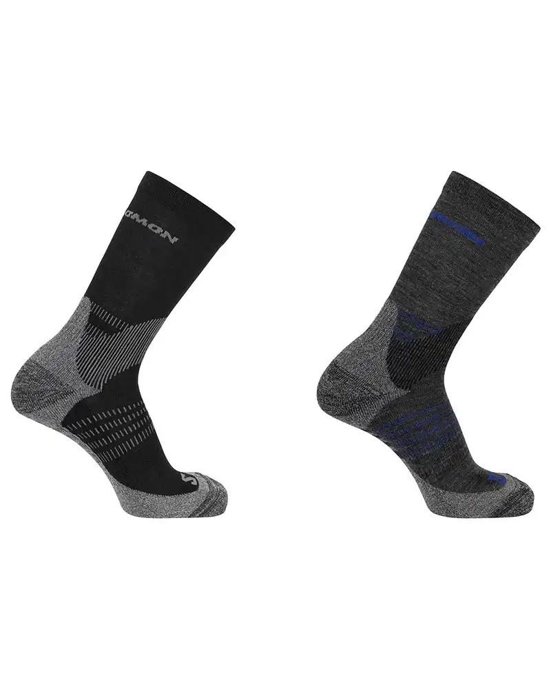 Salomon X Ultra Access Crew Calze Outdoor, Anthracite/Black (2 Paia)
