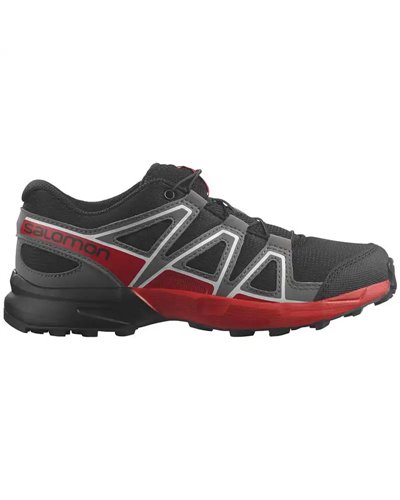 Salomon Speedcross Scarpe Junior, Black/Quiet Shade/High Risk Red