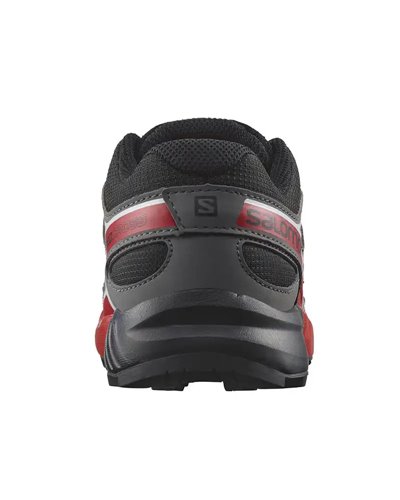 Salomon Speedcross Junior Trail Running Shoes, Black/Quiet Shade/High Risk Red
