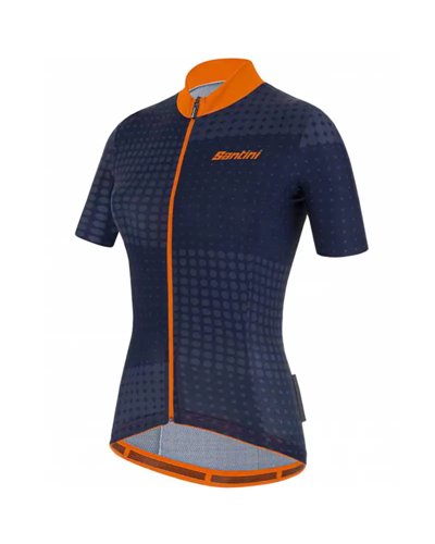 Santini Tono Sfera Women's Short Sleeve Cycling Jersey, Nautica Blue