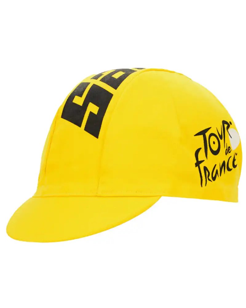 Santini Tour de France Official Cappellino in Cotone, Giallo (Taglia Unica)