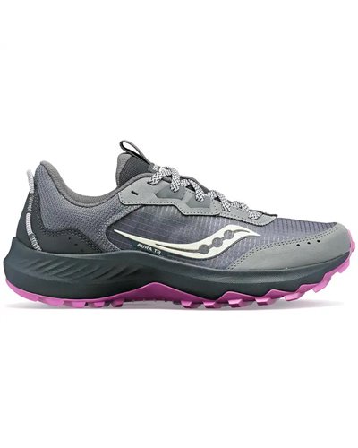 Saucony Aura TR Scarpe Trail Running Donna, Fossil/Grape