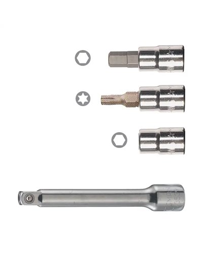 BiciSupport 1/4 Socket/EXTension Kit for Torque Wrench (20 pcs)