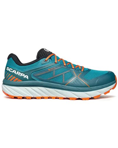 Scarpa Spin Infinity GTX Gore-Tex Men's Trail Running Shoes, Lake Blue/Orange