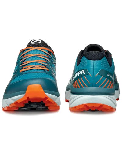 Scarpa Spin Infinity GTX Gore-Tex Men's Trail Running Shoes, Lake Blue/Orange